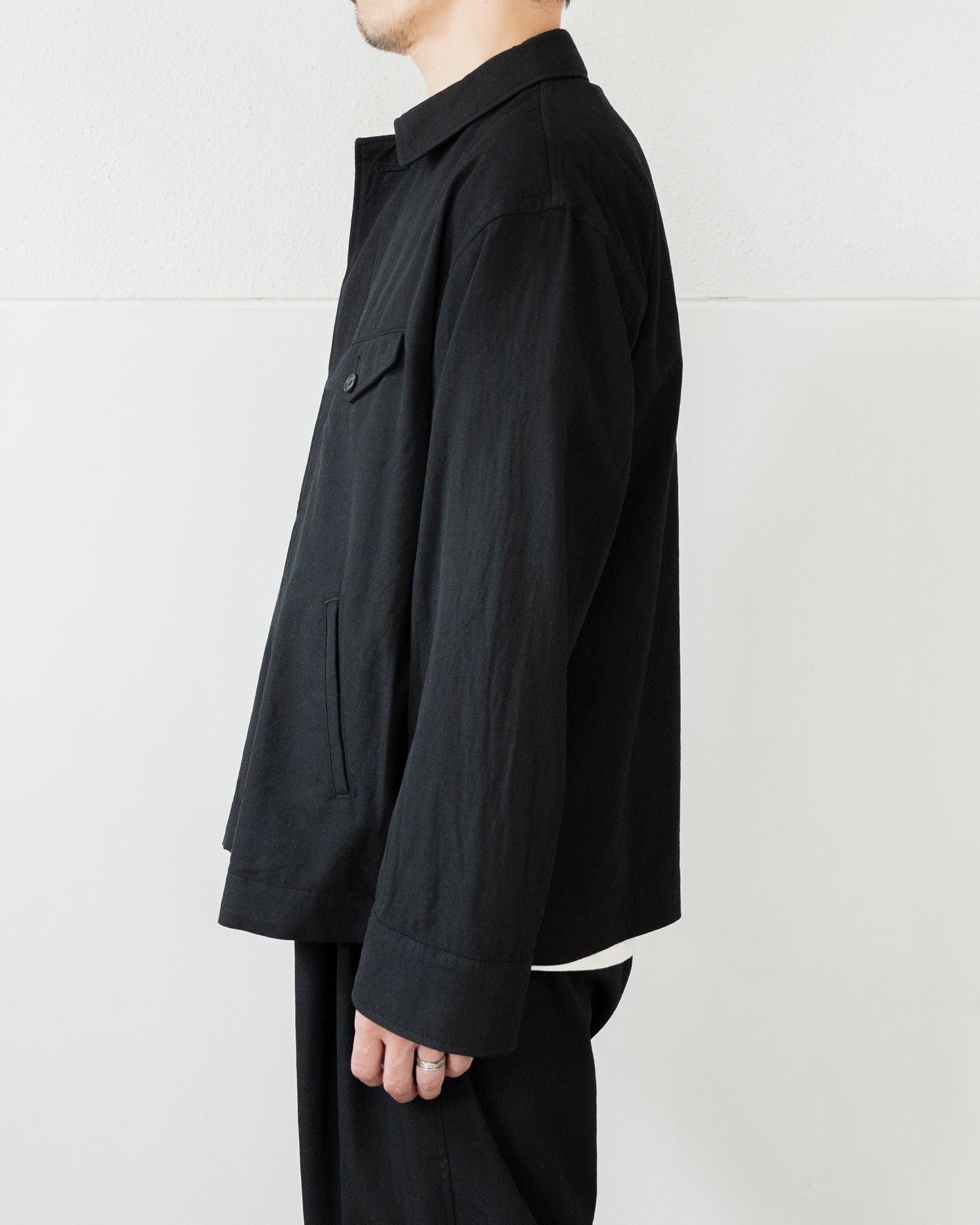 WOOL SILK GABARDINE WORK JACKET