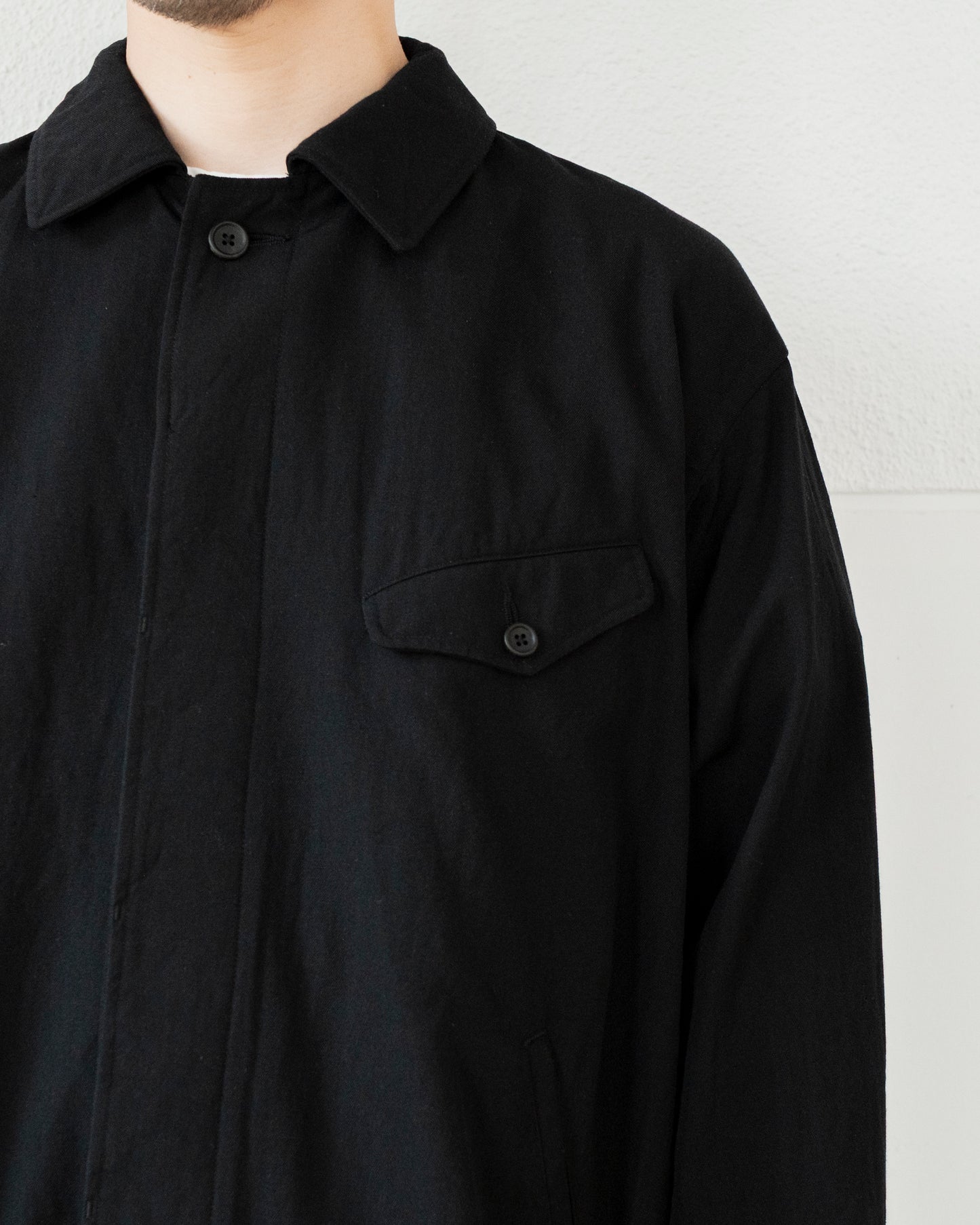 WOOL SILK GABARDINE WORK JACKET