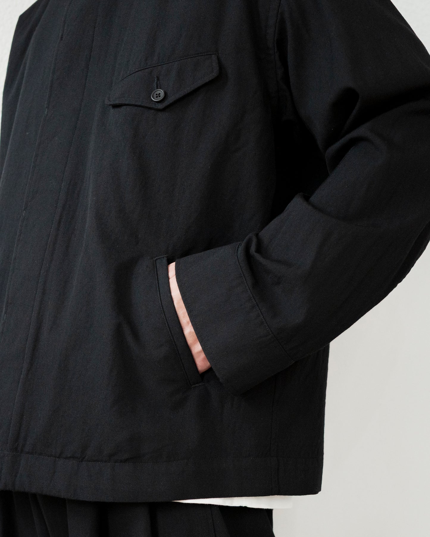 WOOL SILK GABARDINE WORK JACKET