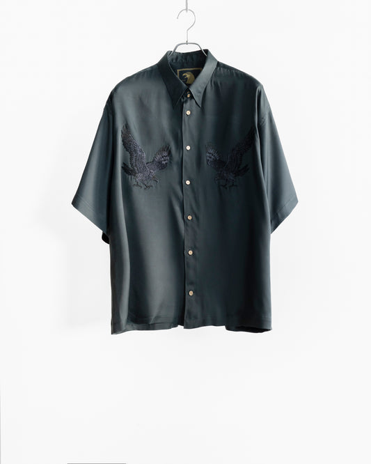 参式軽裳改 FABRIC DYED CUPRO EMBROIDERY SHIRT