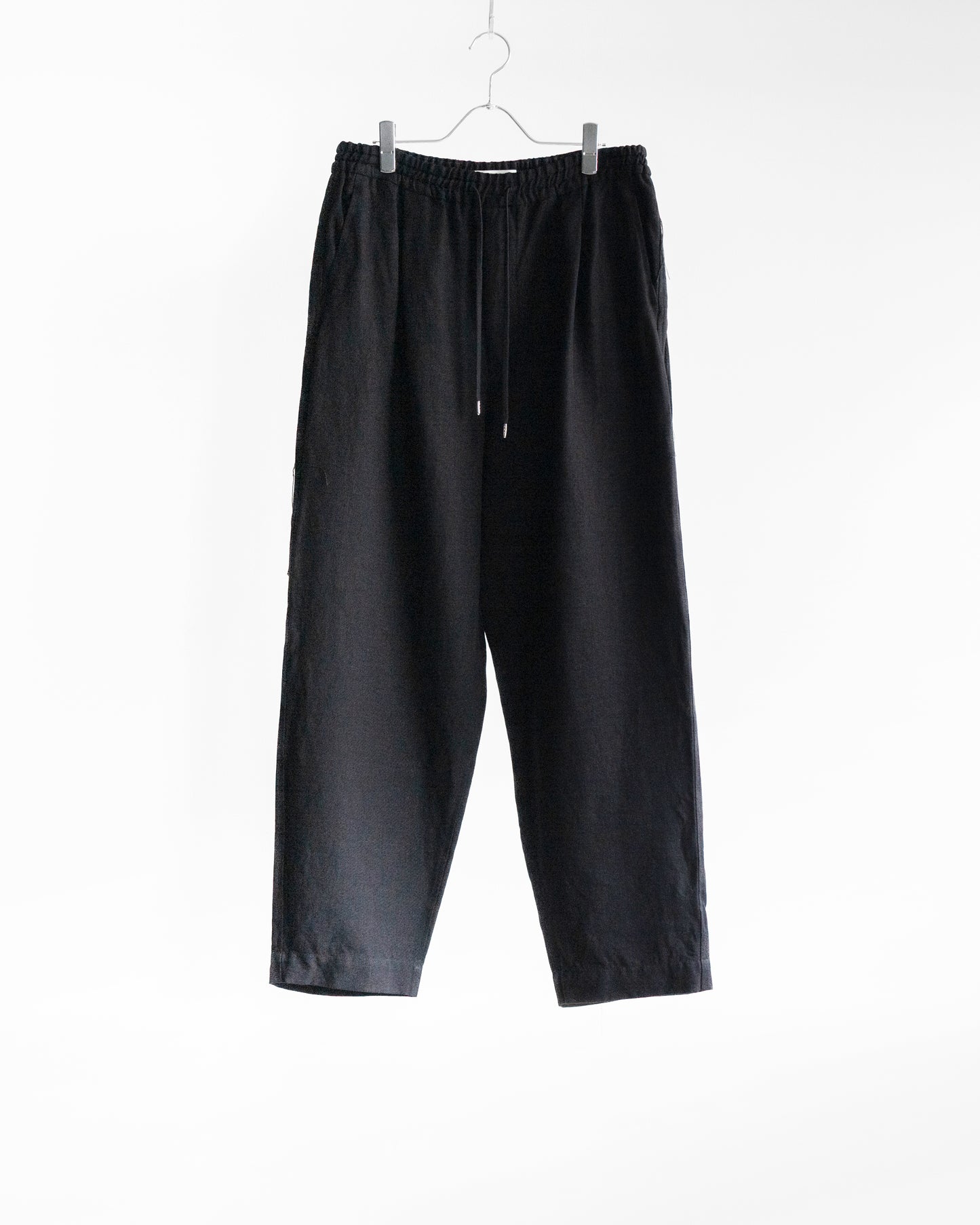ROUGH LINEN CANVAS RELAXED TROUSERS