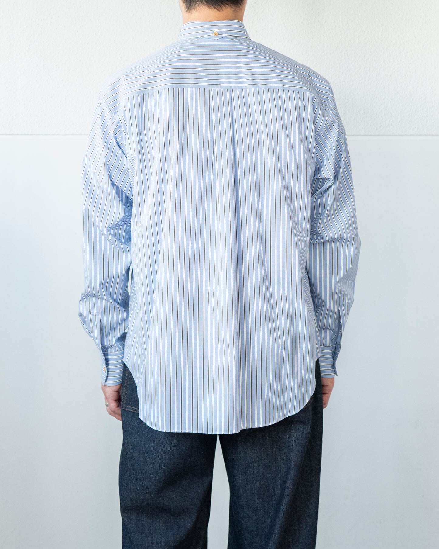 壱式軽裳 SUPIMA HIGH DENSITY END ON END STRIPE SHIRT
