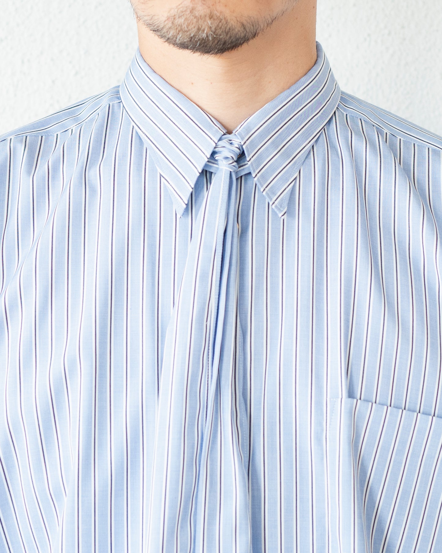 壱式軽裳 SUPIMA HIGH DENSITY END ON END STRIPE SHIRT