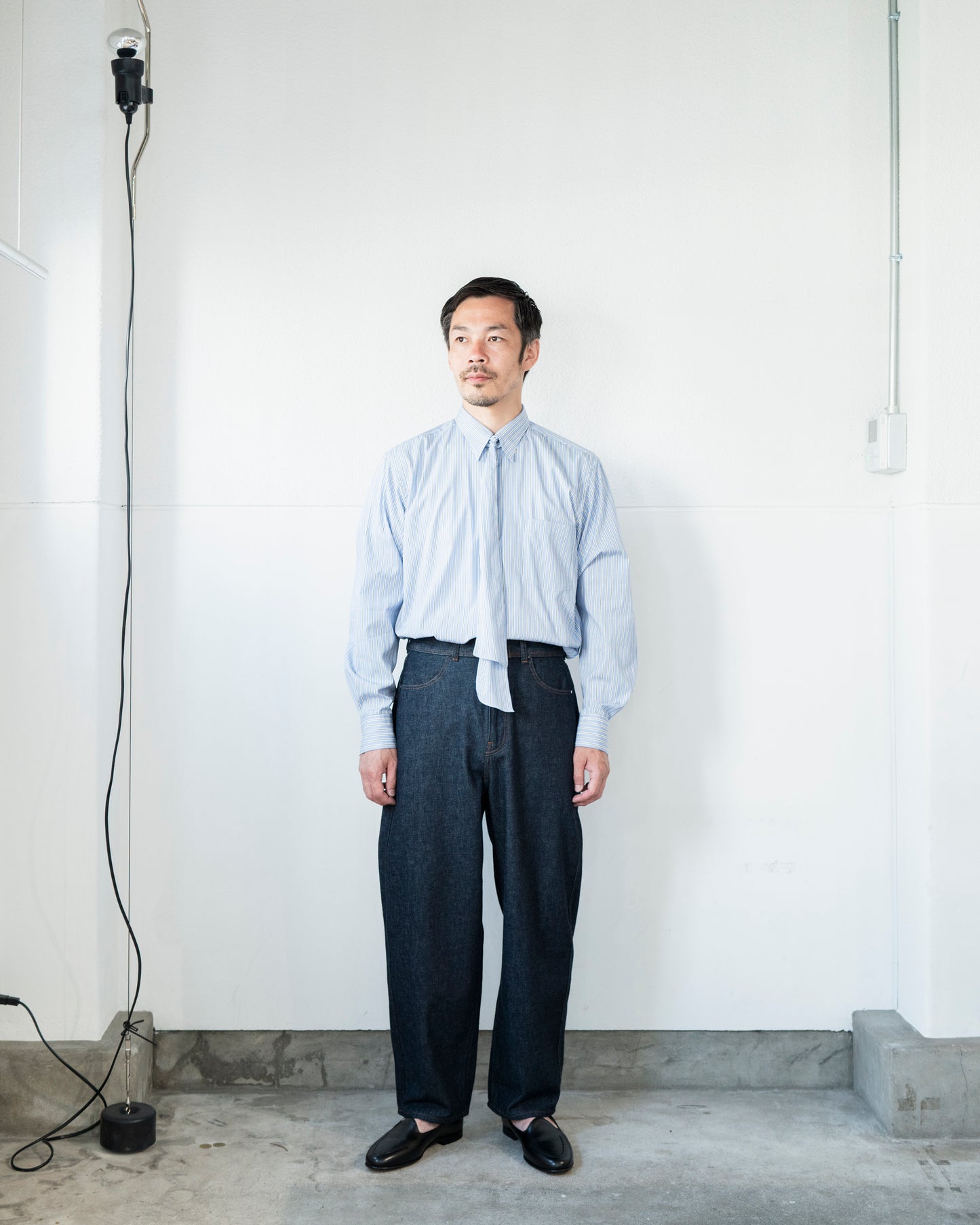 壱式軽裳 SUPIMA HIGH DENSITY END ON END STRIPE SHIRT