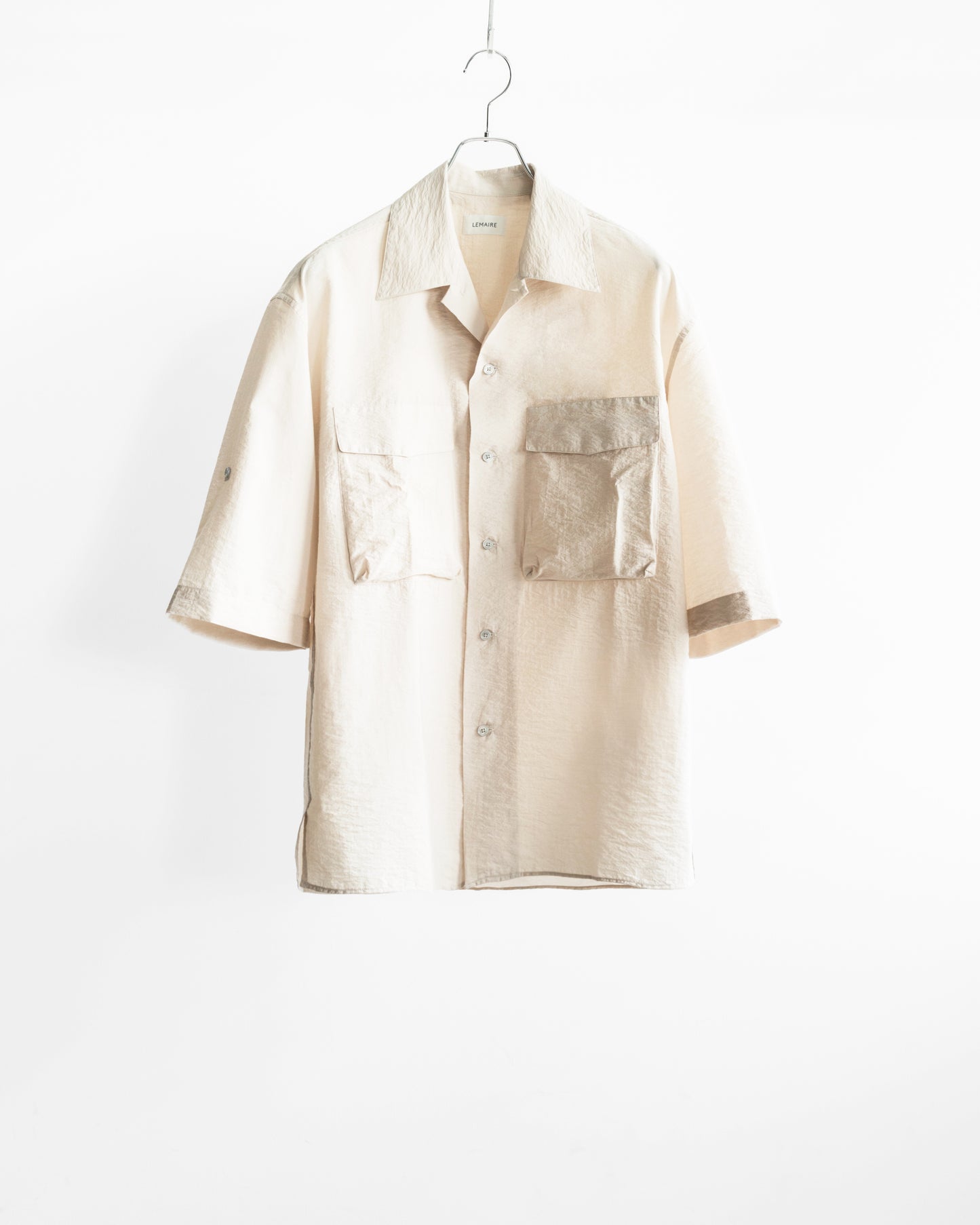 SHORT SLEEVE UTILITY SHIRT IN WASHED TECHNICAL COTTON