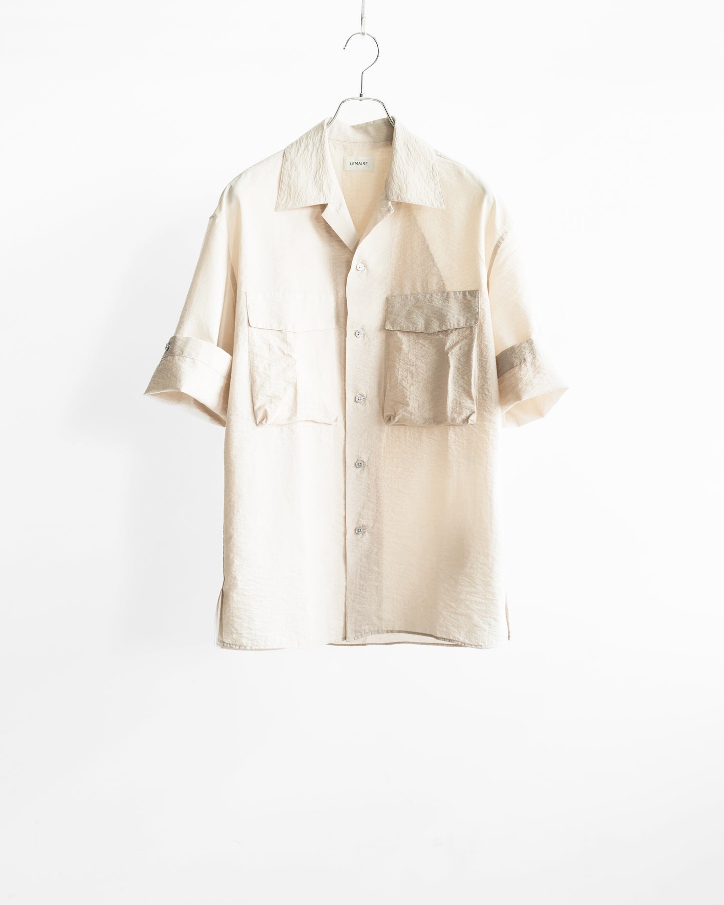 SHORT SLEEVE UTILITY SHIRT IN WASHED TECHNICAL COTTON