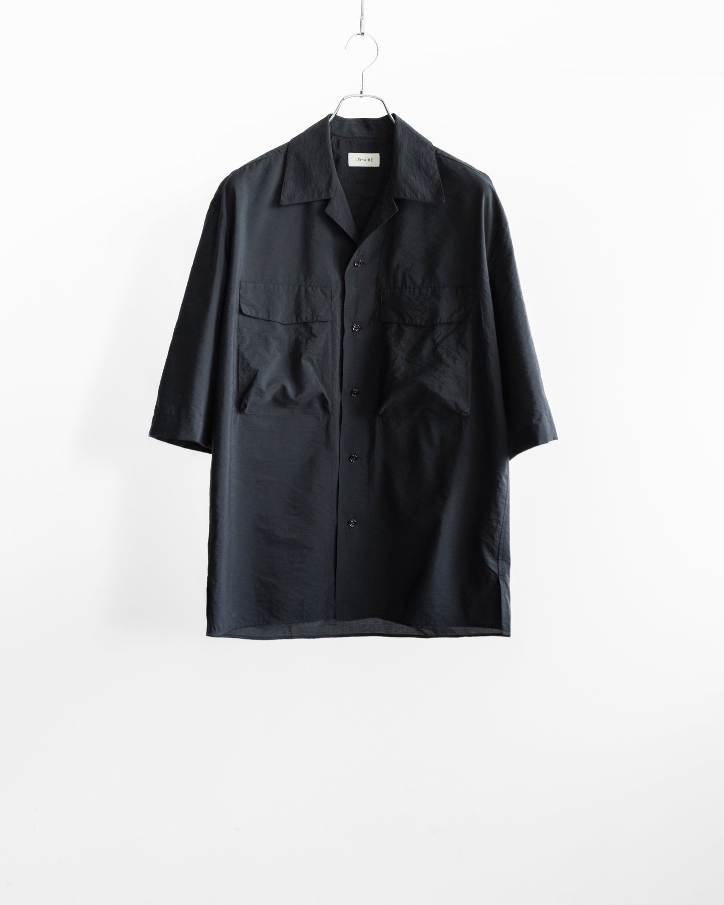 SHORT SLEEVE UTILITY SHIRT IN WASHED TECHNICAL COTTON