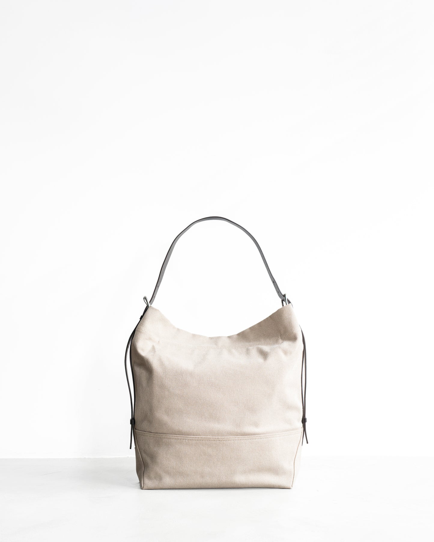 BELTED TOTE BAG IN COTTON CANVAS