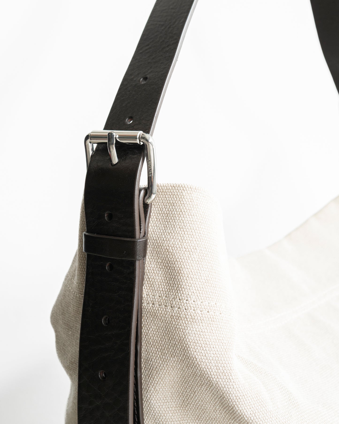 BELTED TOTE BAG IN COTTON CANVAS