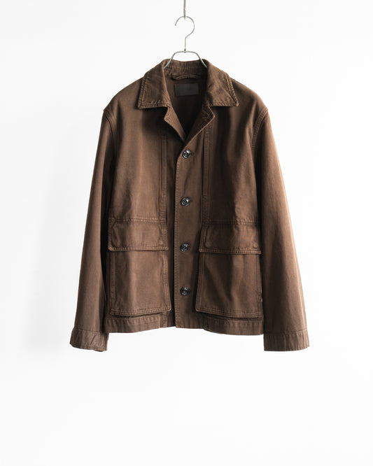 BOXY JACKET IN HEAVY GARMENT-DYED BROKEN TWILL