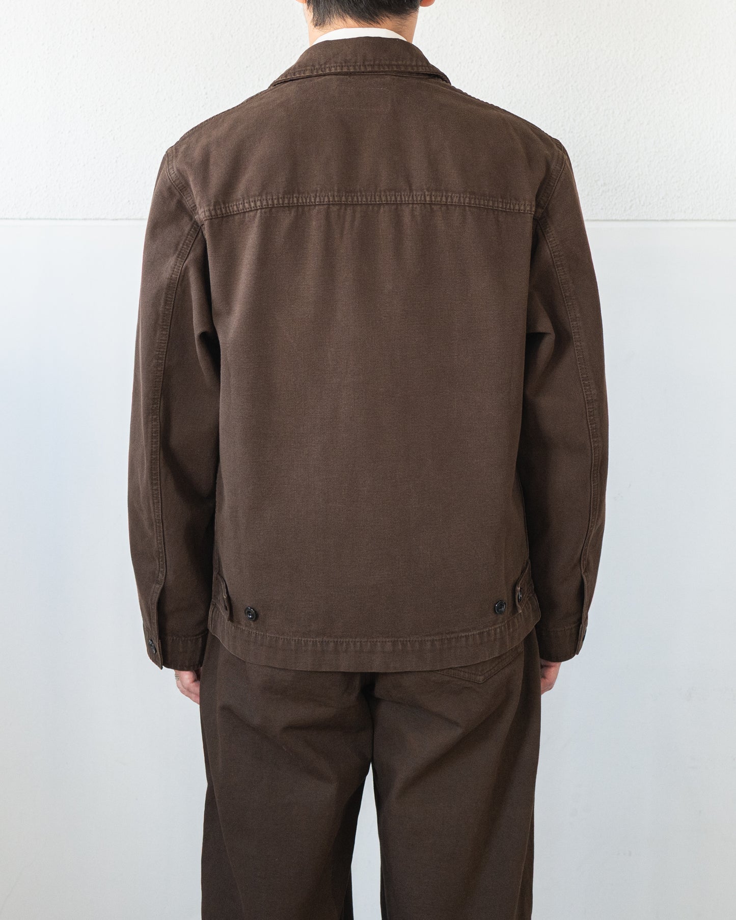 BOXY JACKET IN HEAVY GARMENT-DYED BROKEN TWILL