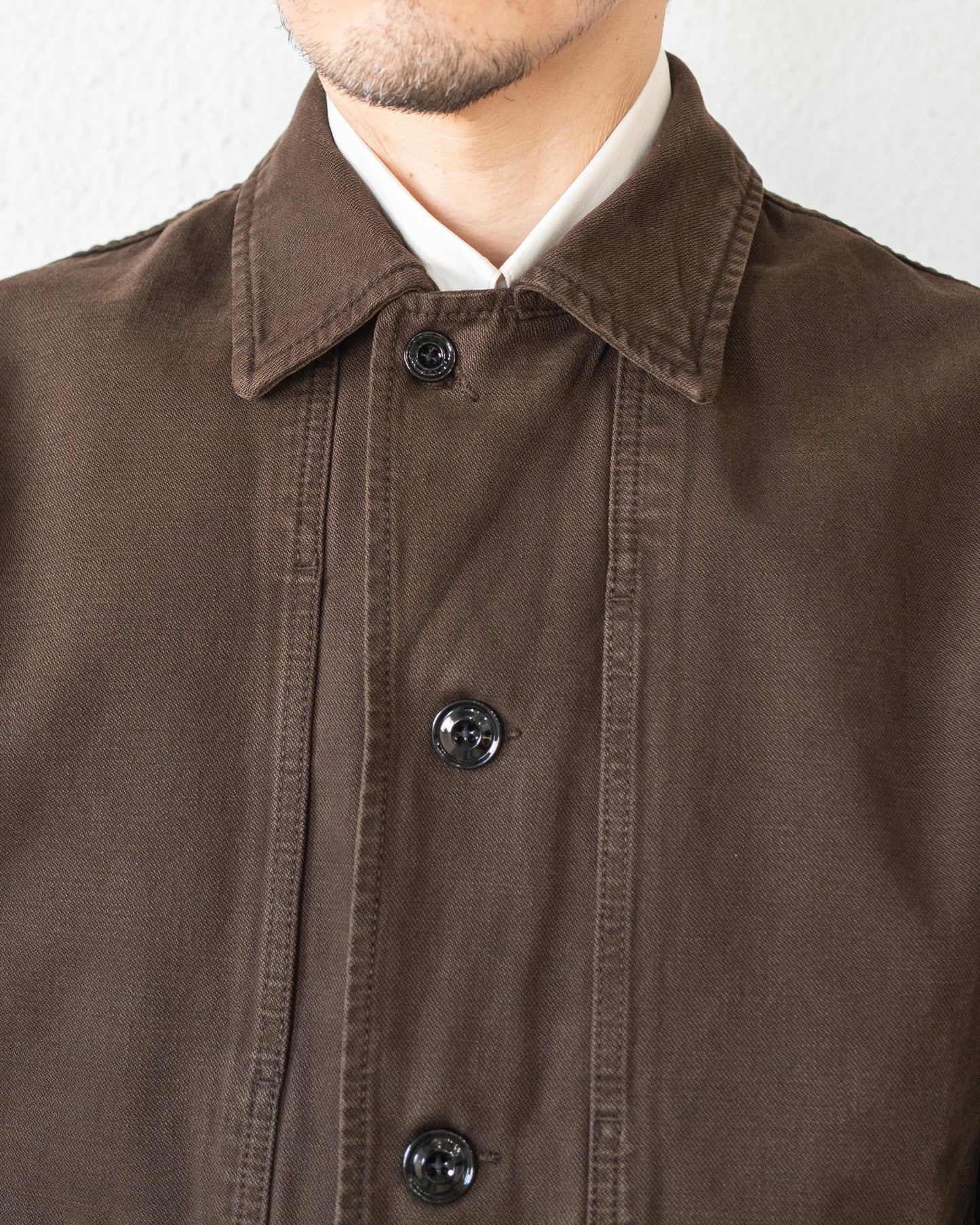 BOXY JACKET IN HEAVY GARMENT-DYED BROKEN TWILL