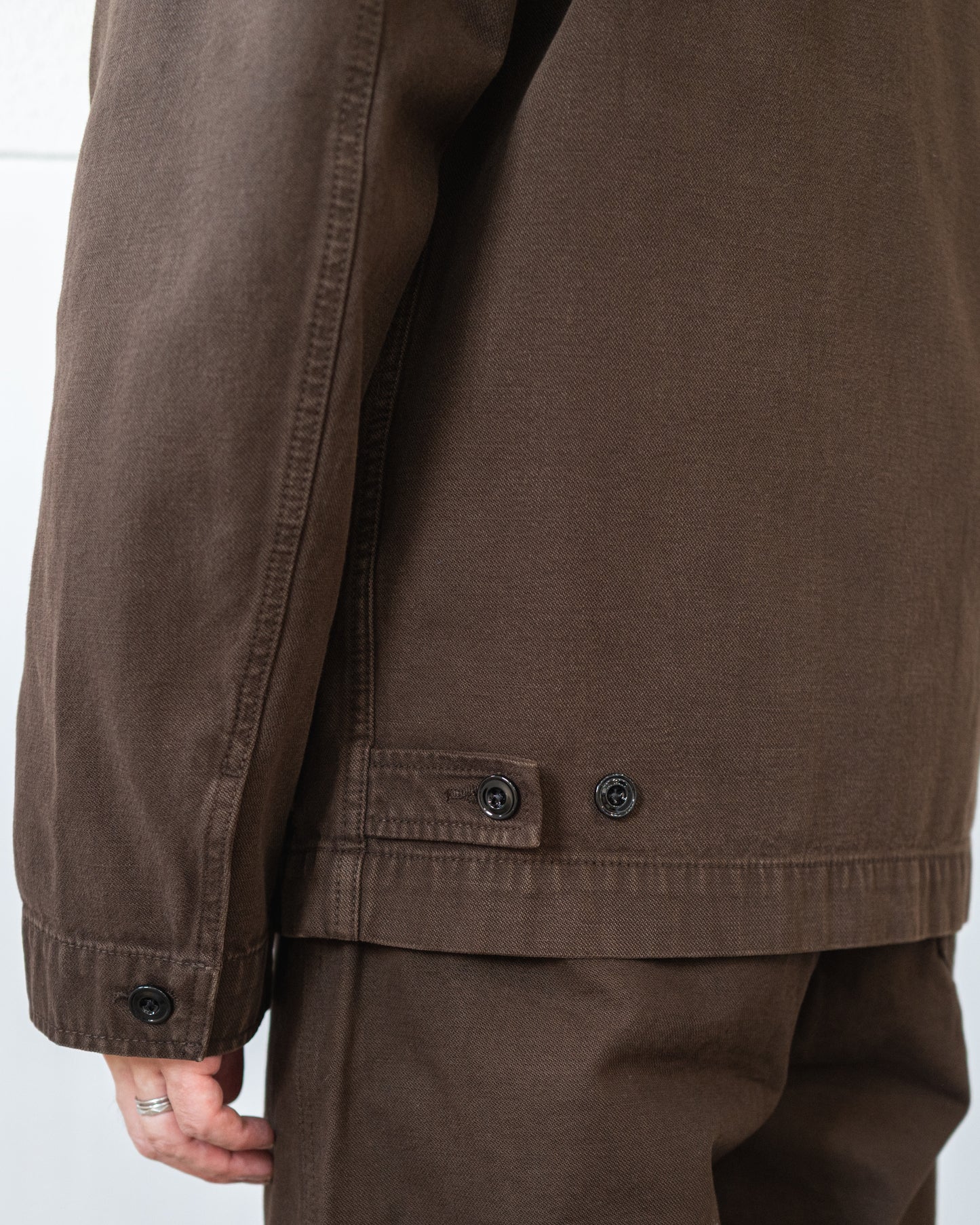 BOXY JACKET IN HEAVY GARMENT-DYED BROKEN TWILL