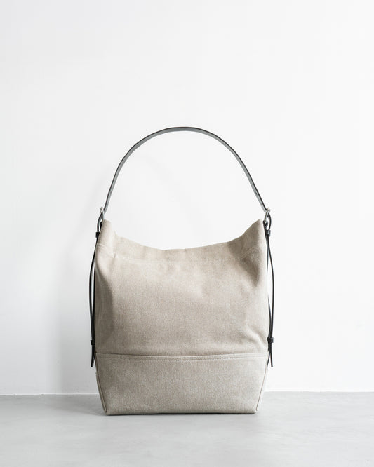 BELTED TOTE BAG IN HEAVY ECO COTTON CANVAS