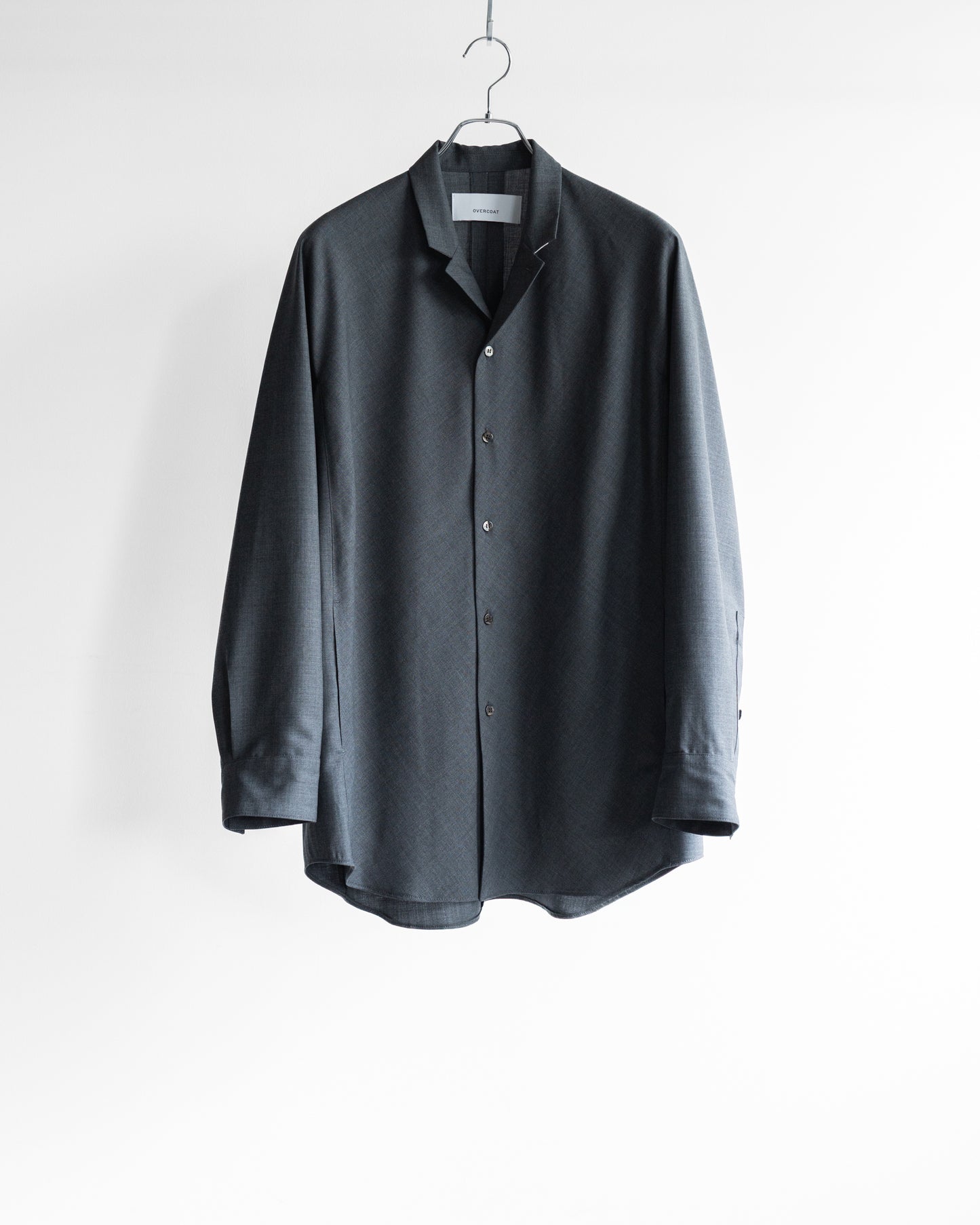 LONG SLEEVE SHIRT JACKET IN WOOL TROPICAL