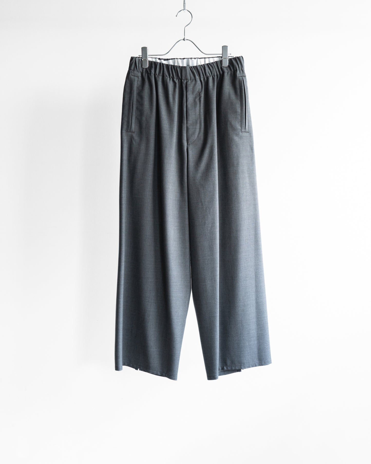 WIDE LEG DRAWSTRING TROUSERS IN WOOL TROPICAL
