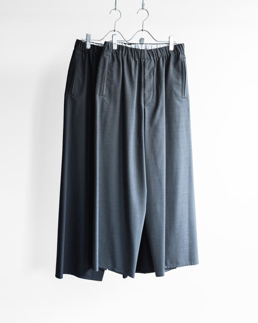 WIDE LEG DRAWSTRING TROUSERS IN WOOL TROPICAL