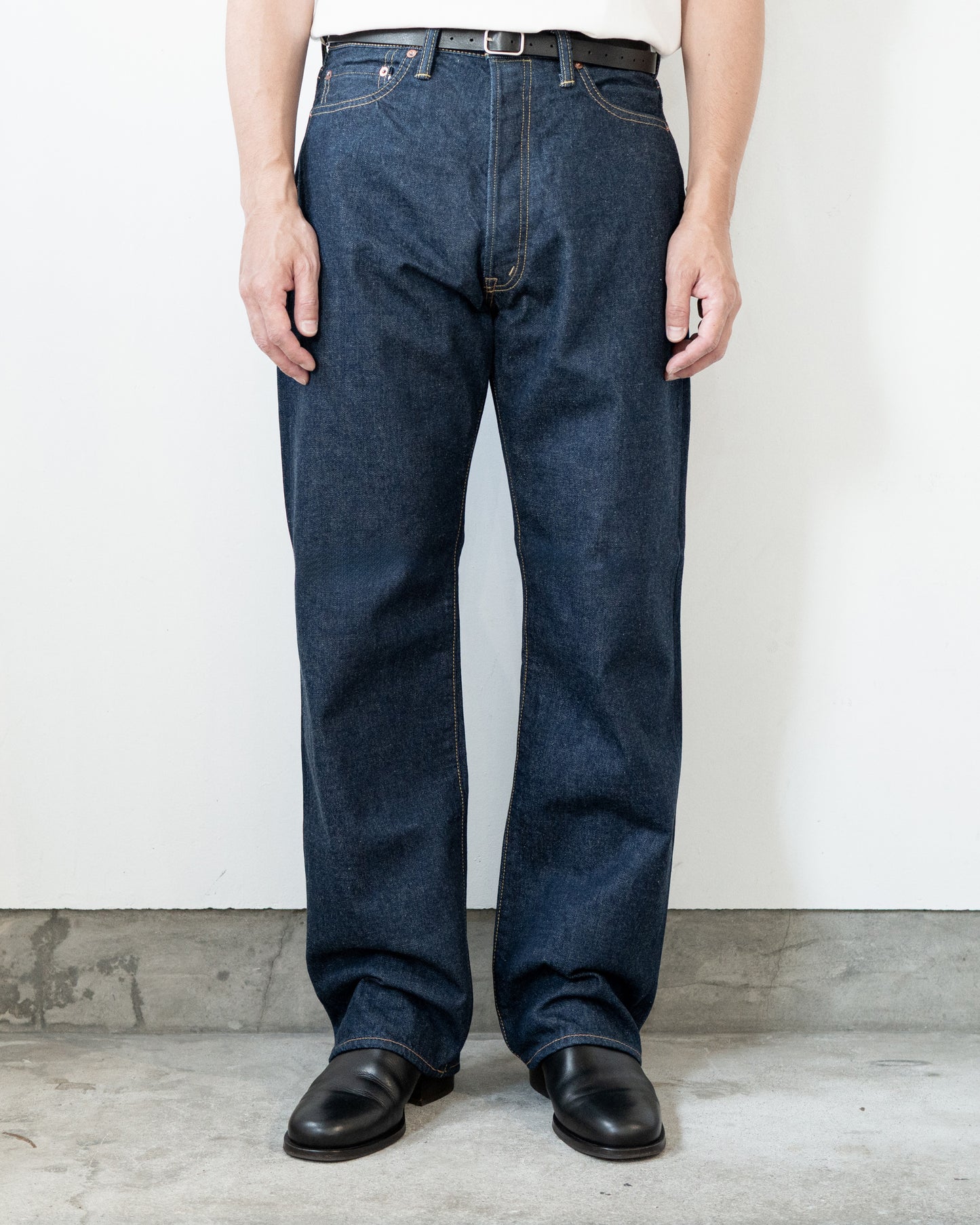 DENIM STRAIGHT TROUSERS