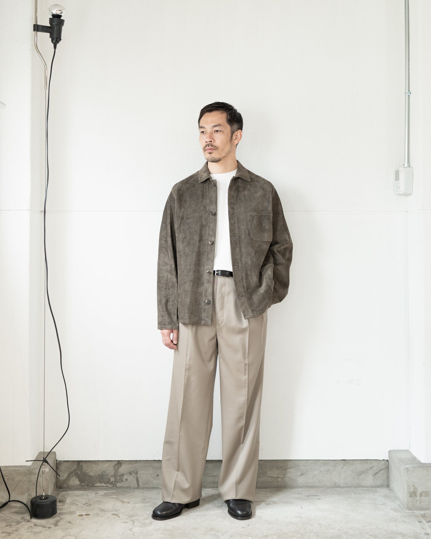 EVON SUEDE PIG LEATHER SHORT JACKET