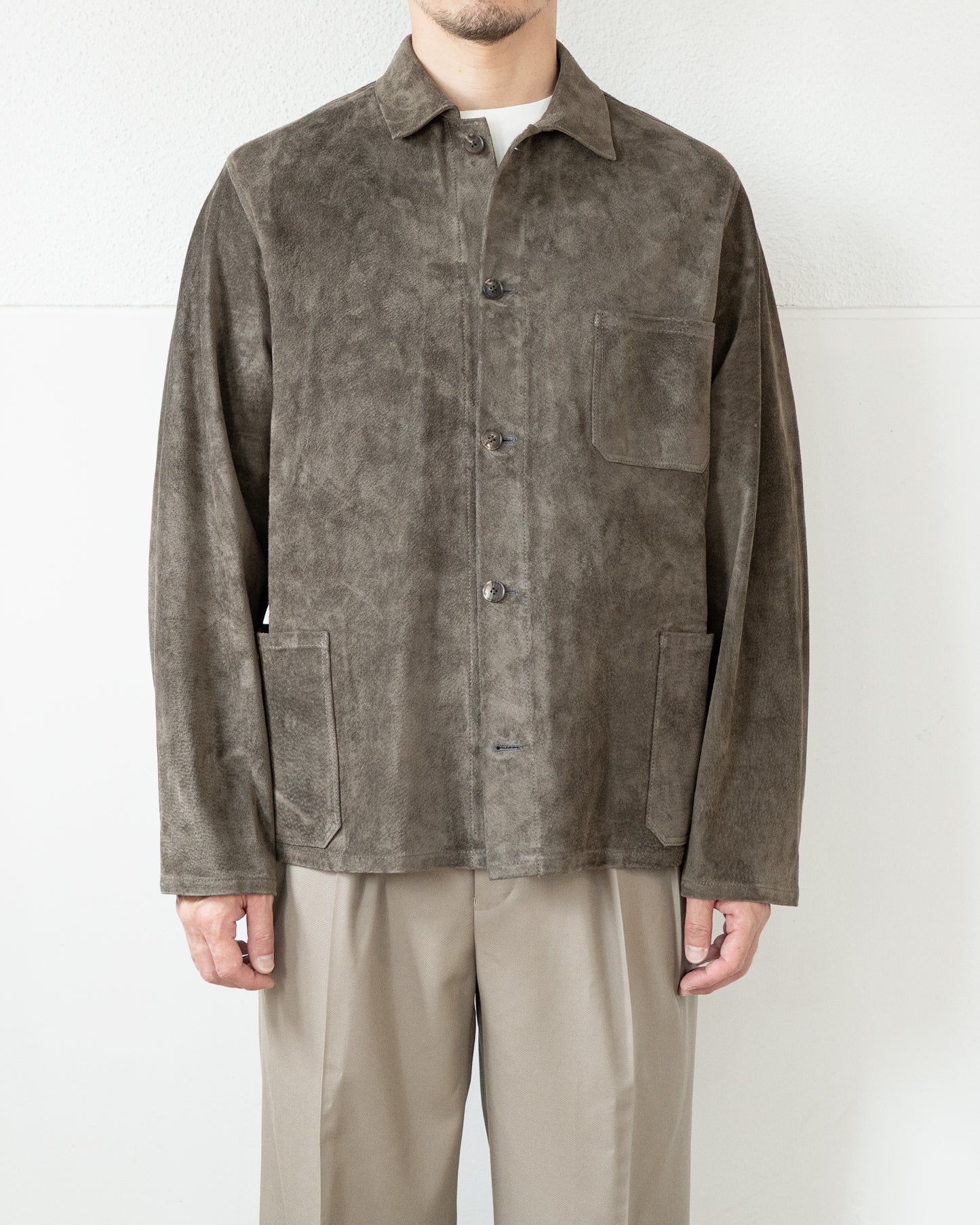 EVON SUEDE PIG LEATHER SHORT JACKET