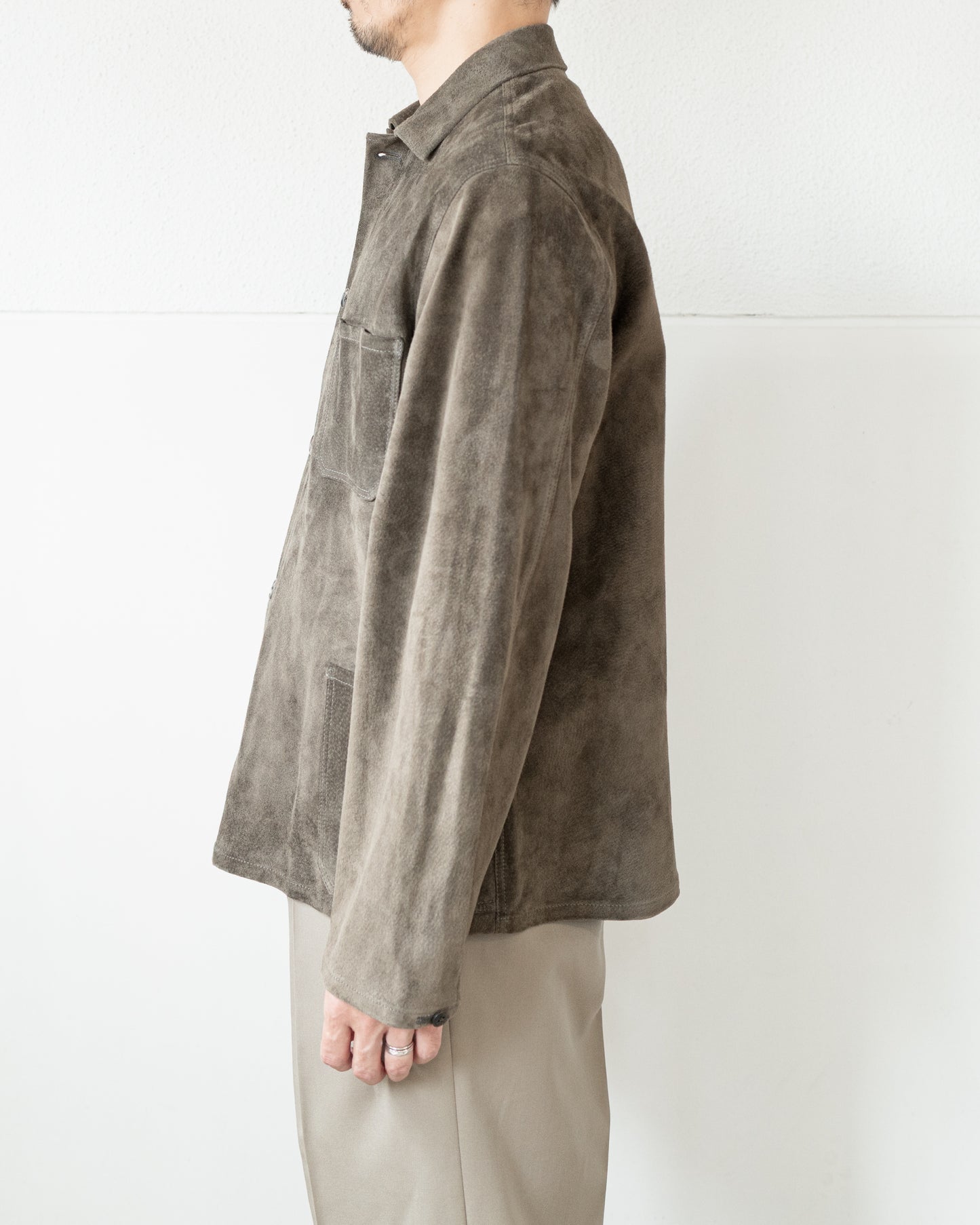 EVON SUEDE PIG LEATHER SHORT JACKET