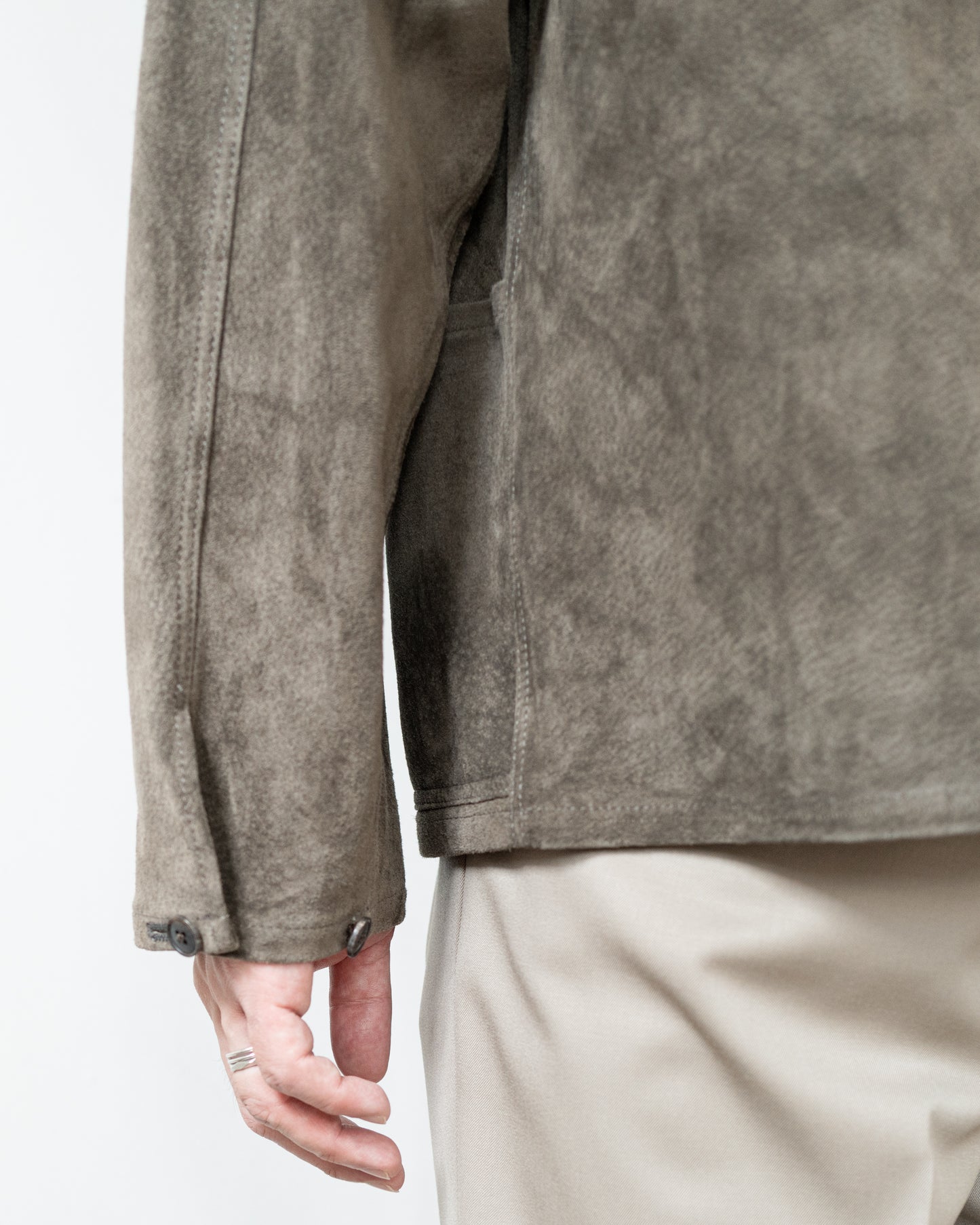 EVON SUEDE PIG LEATHER SHORT JACKET
