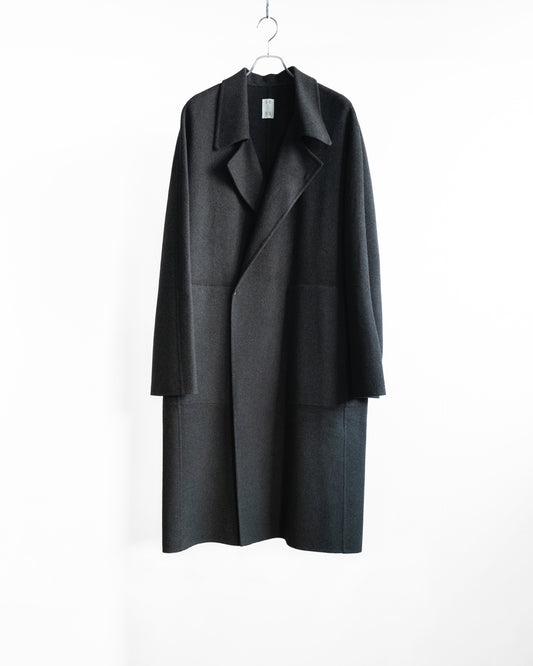 DOUBLE FACE COAT / SILK BLENDED MERINO WOOL