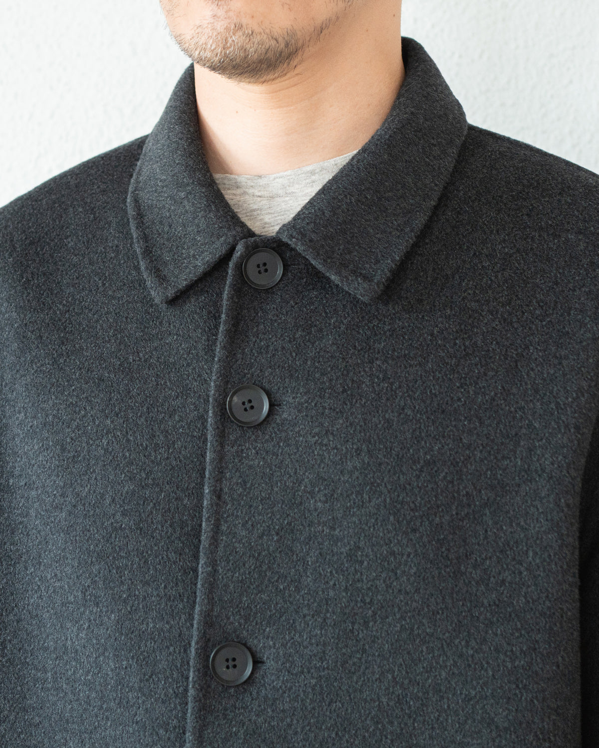 DOUBLE FACE WORK JACKET / SILK BLENDED MERINO WOOL