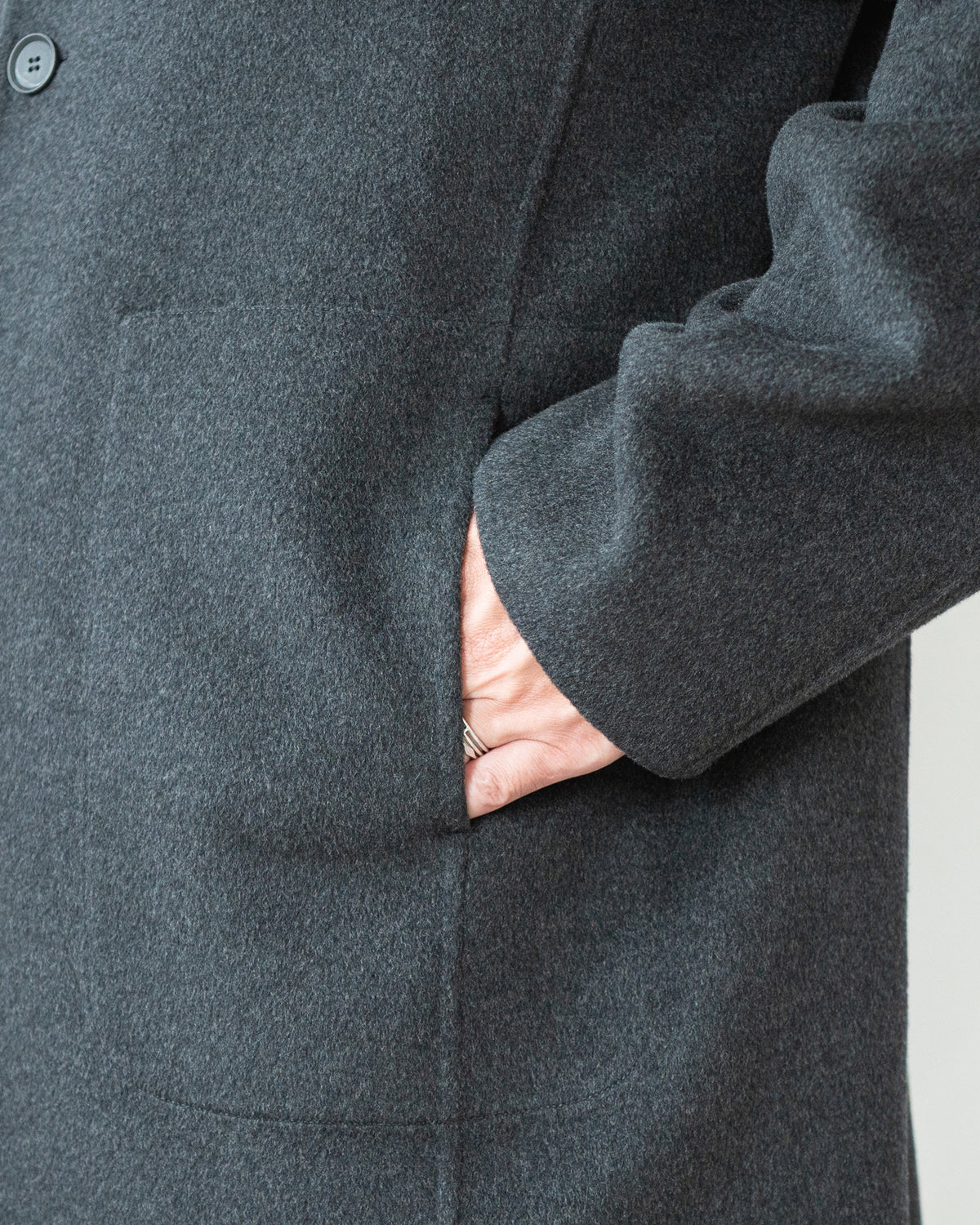 DOUBLE FACE WORK JACKET / SILK BLENDED MERINO WOOL