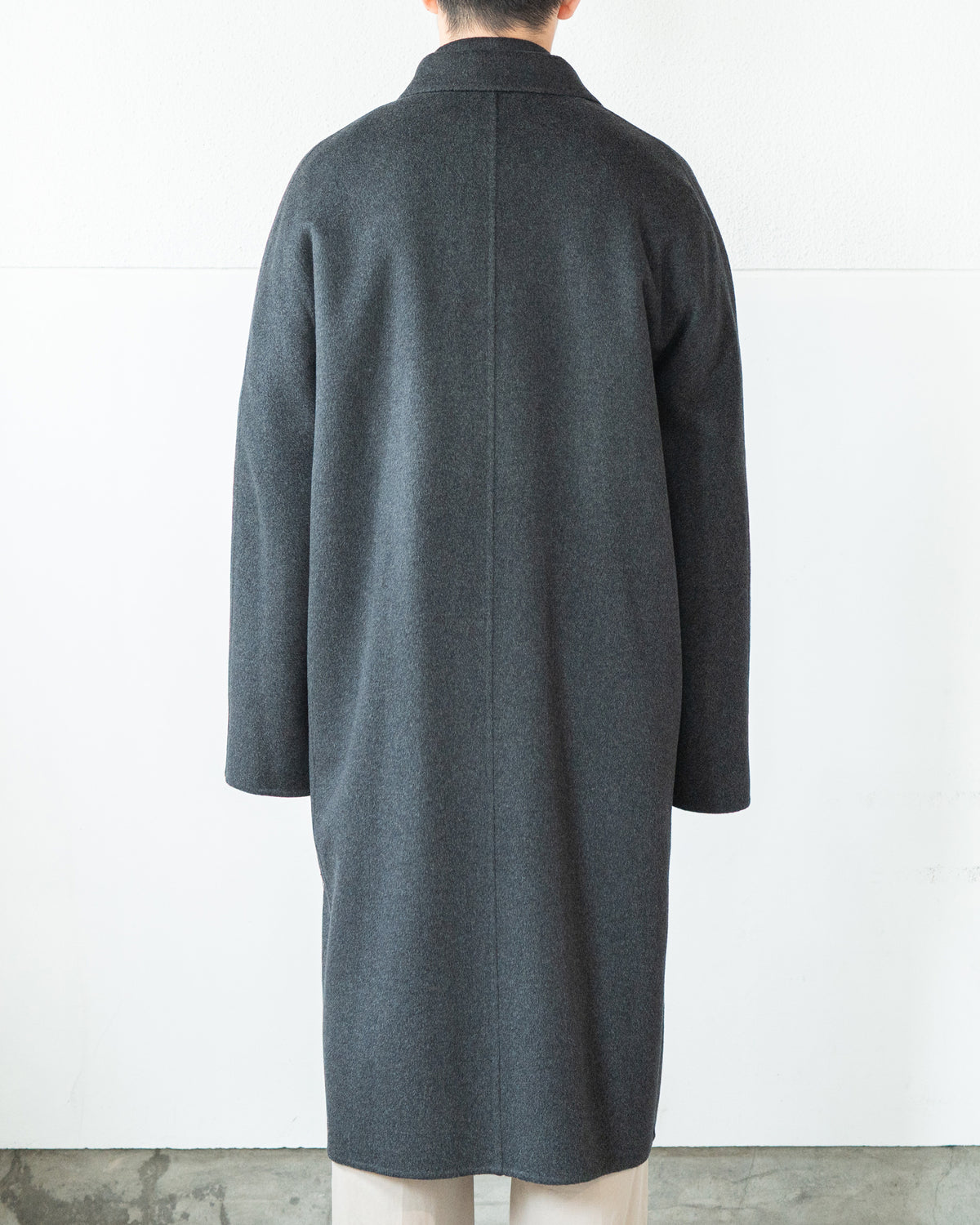 DOUBLE FACE COAT / SILK BLENDED MERINO WOOL