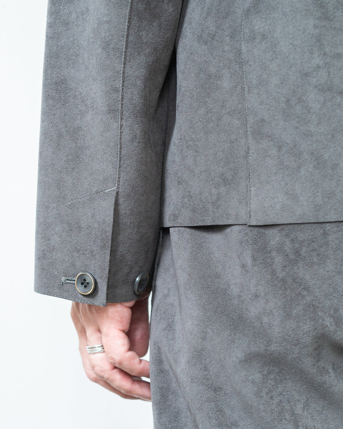 LUCKY BLOUSON / SUPIMA BACKED ECOSUEDE
