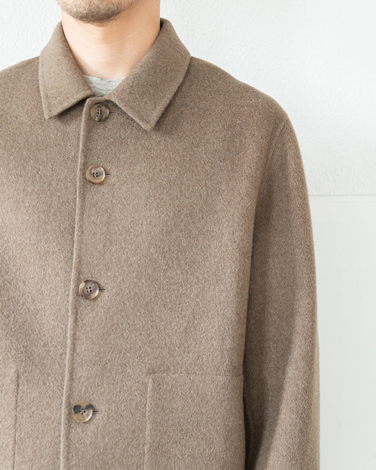 DOUBLE FACE WORK JACKET / UNDYED YAK