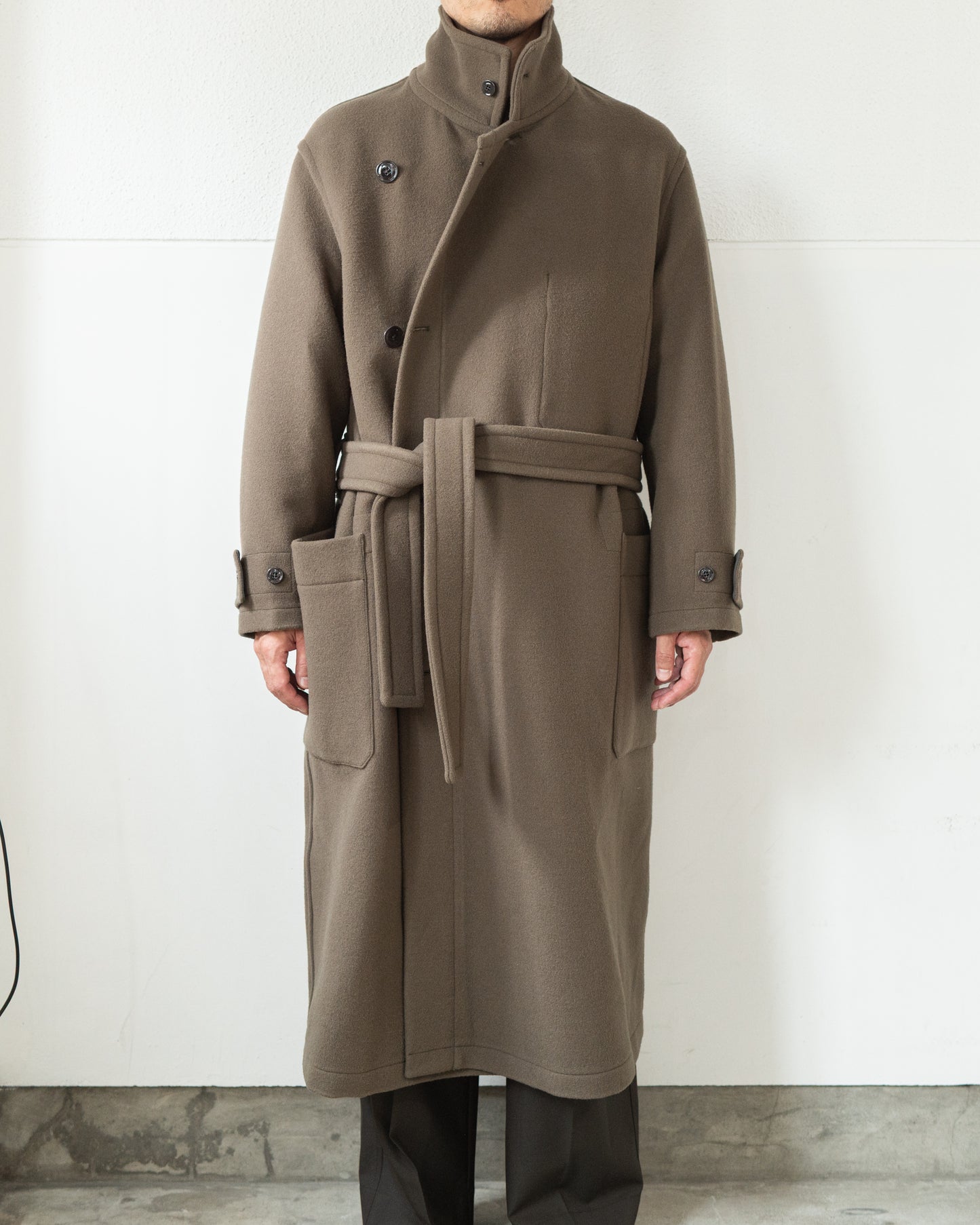 WRAP COAT IN WOOL