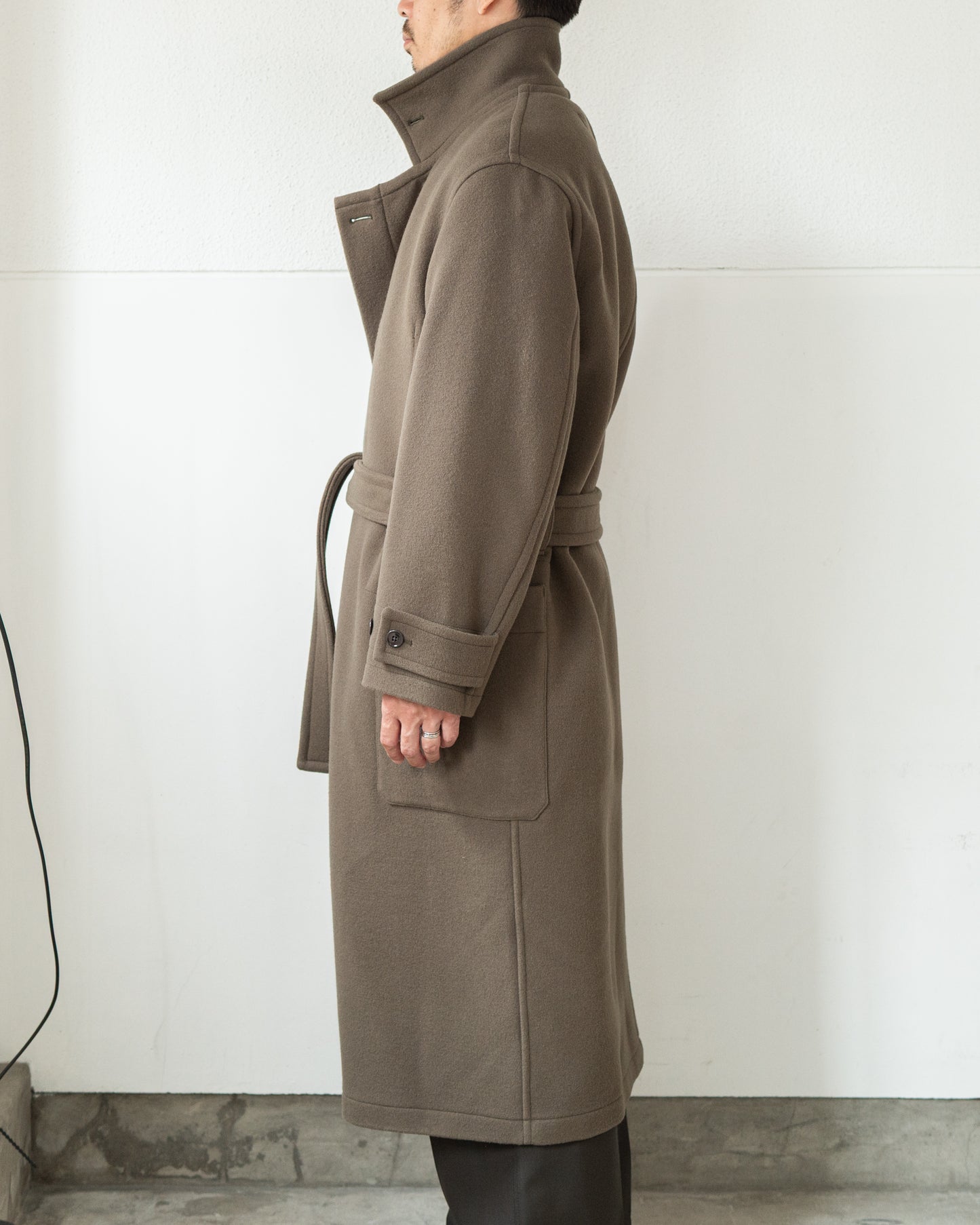 WRAP COAT IN WOOL