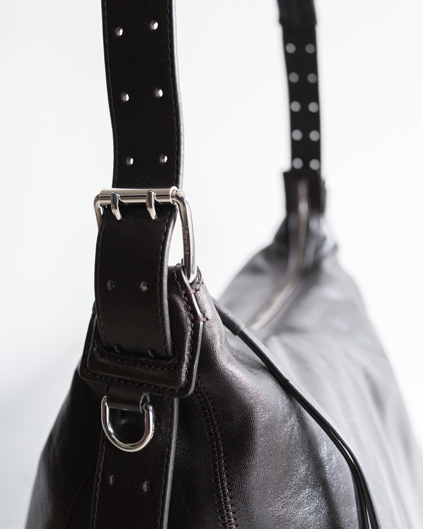 BELTED HOBO BAG IN LEATHER