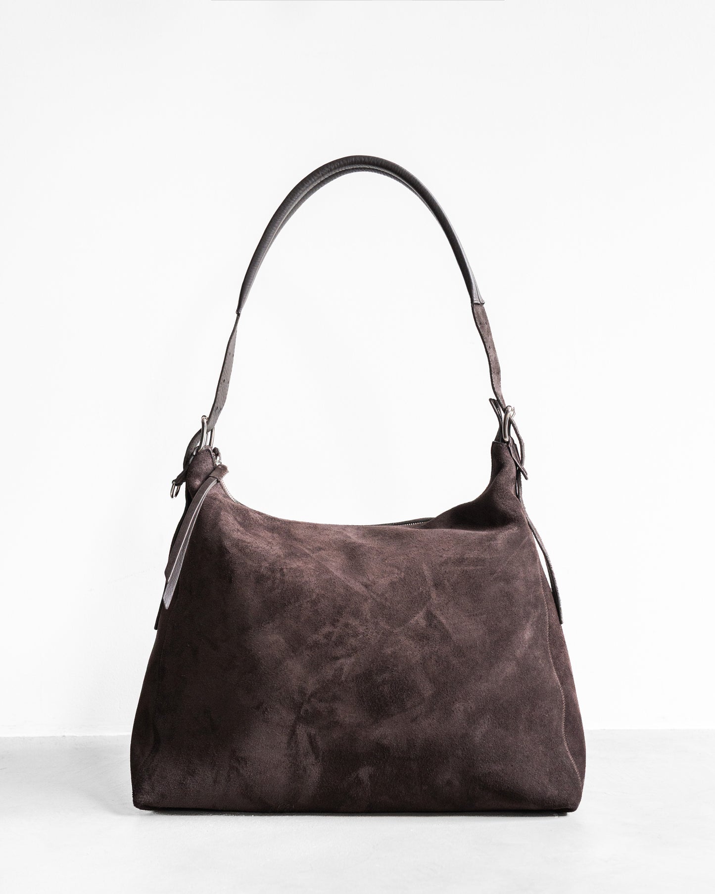 BELTED HOBO BAG IN SUEDE LEATHER