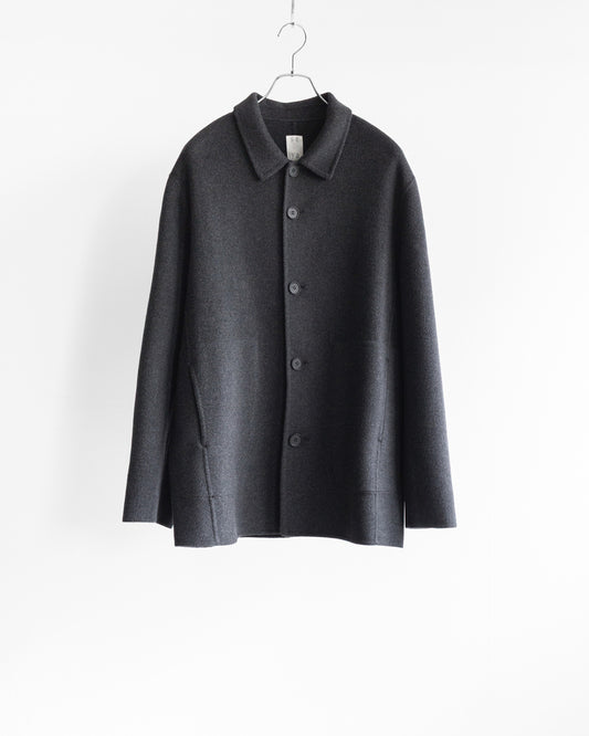 DOUBLE FACE WORK JACKET / SILK BLENDED MERINO WOOL