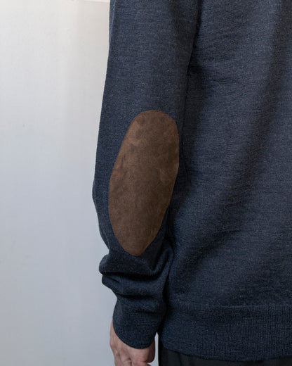 ELBOW PATCH WOOL SWEATER