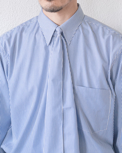 壱式軽裳 COTTON POPLIN STRIPE SHIRT