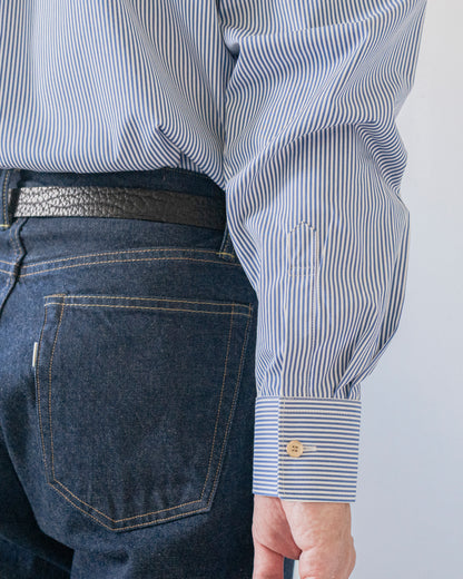 壱式軽裳 COTTON POPLIN STRIPE SHIRT