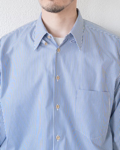 壱式軽裳 COTTON POPLIN STRIPE SHIRT