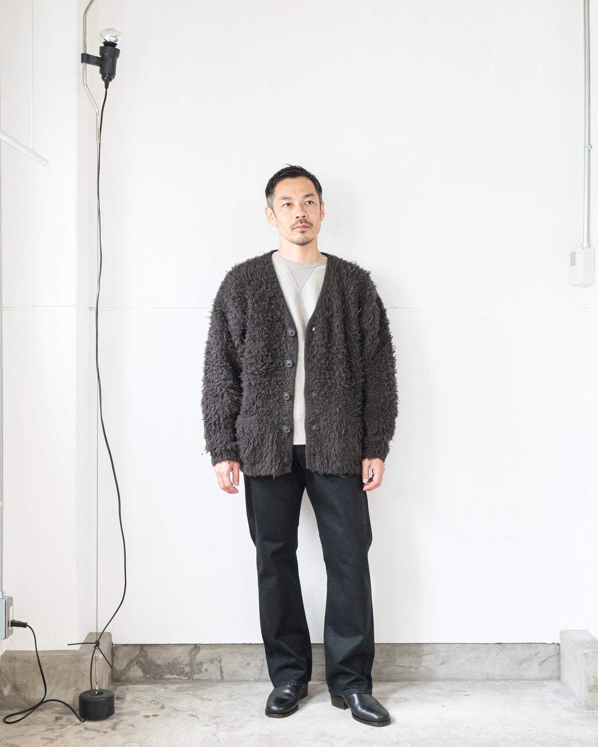FURRY CASHMERE CARDIGAN