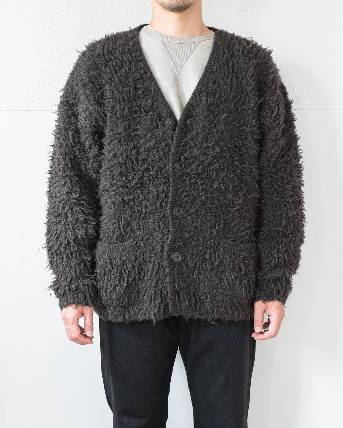 FURRY CASHMERE CARDIGAN