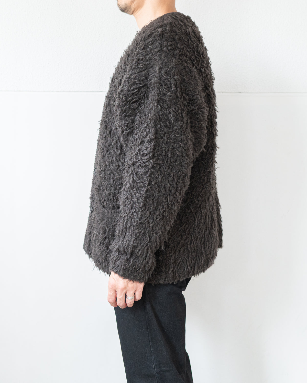 FURRY CASHMERE CARDIGAN