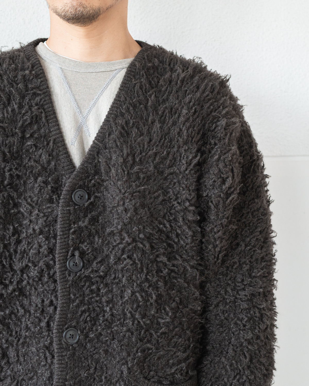 FURRY CASHMERE CARDIGAN