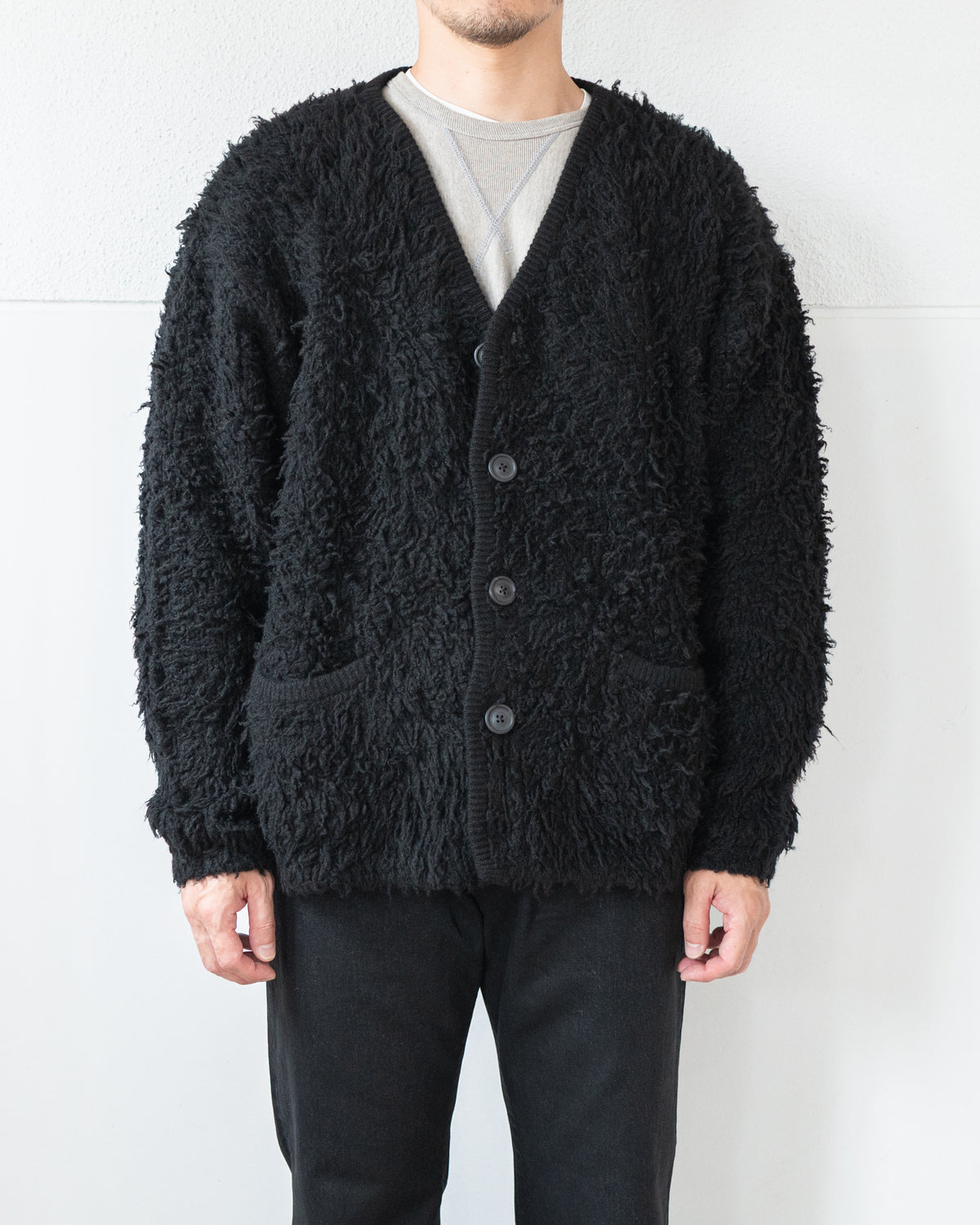 FURRY CASHMERE CARDIGAN