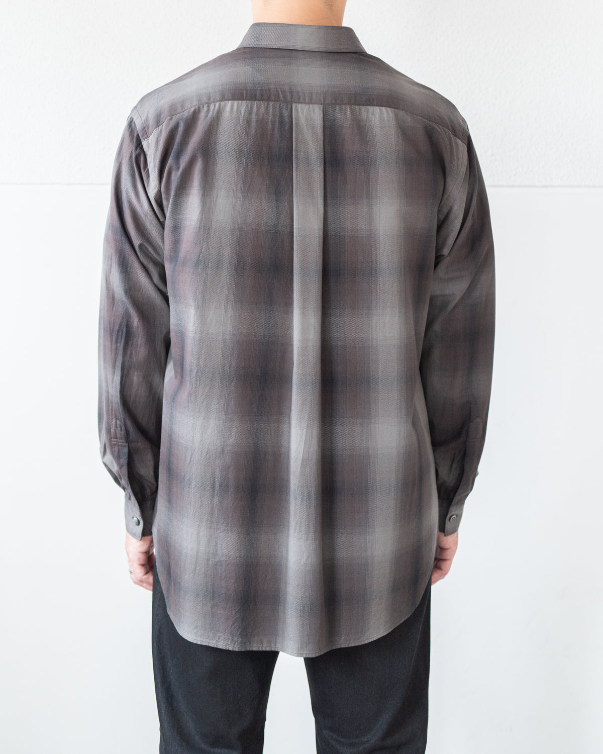 COTTON CHECK REGULAR COLLAR SHIRT