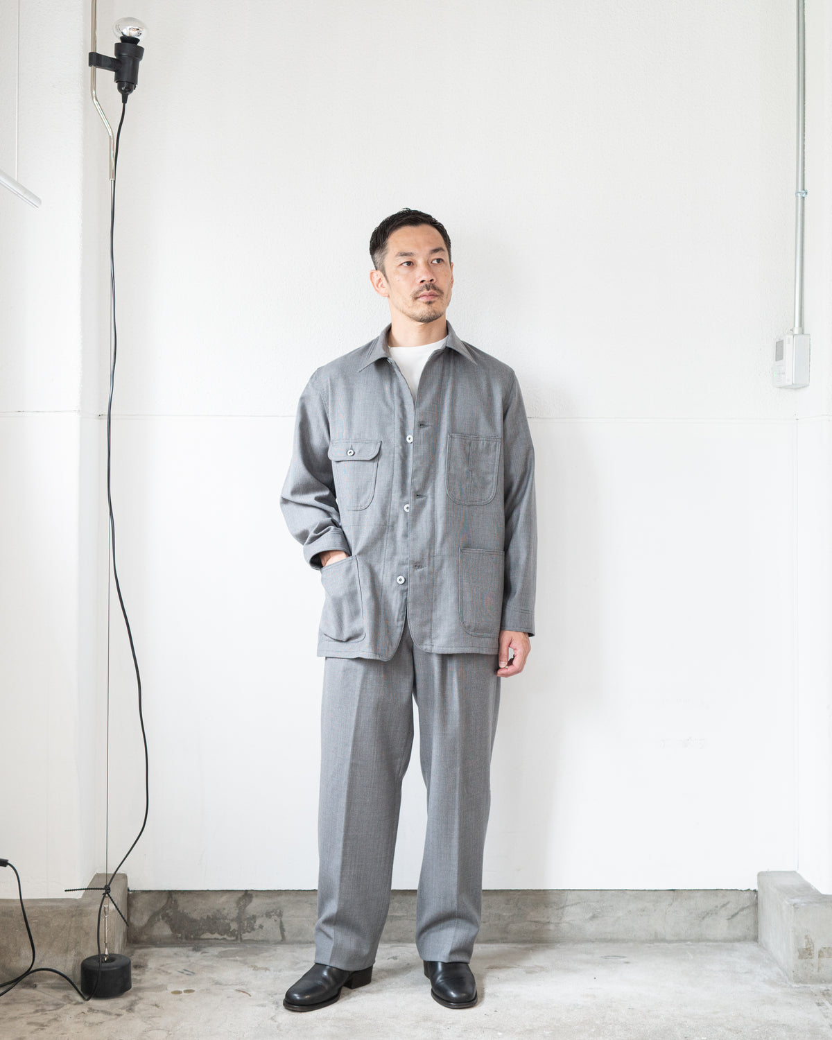JACKSON COVERALL JACKET IN ROVER WOOL TWILL