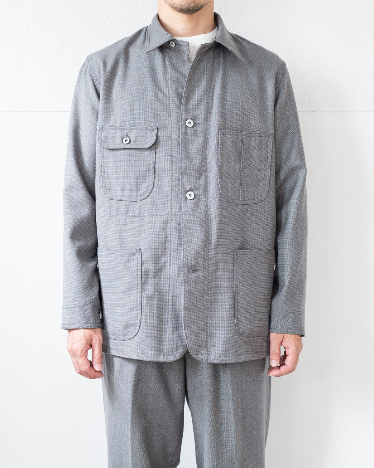 JACKSON COVERALL JACKET IN ROVER WOOL TWILL