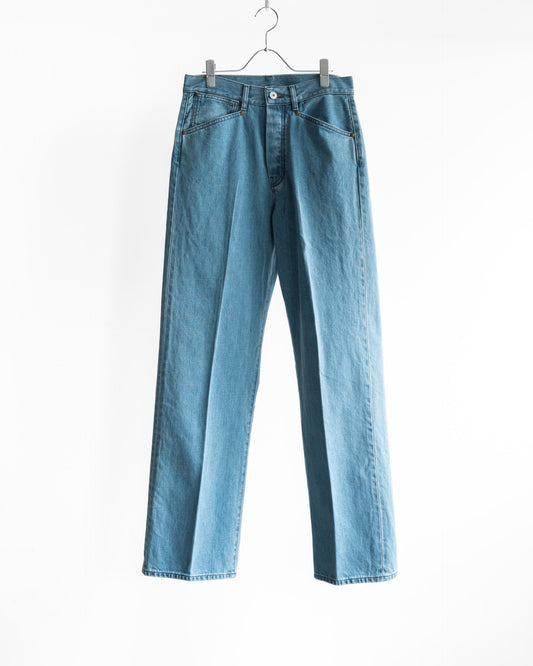 STRAIGHT FIVE-POCKET PANTS IN INDIGO SELVEDGE DENIM